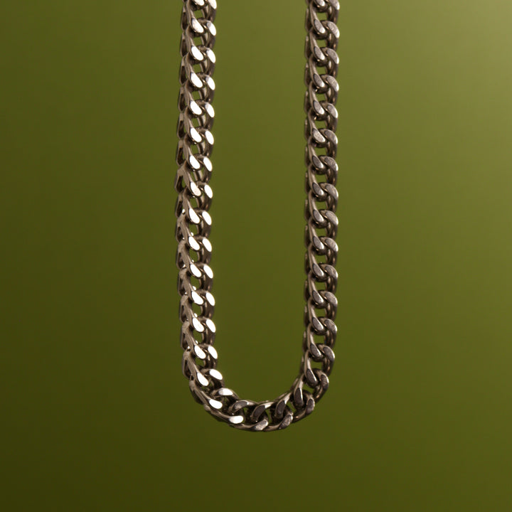 Titanium Square Wheat Style Link Men&