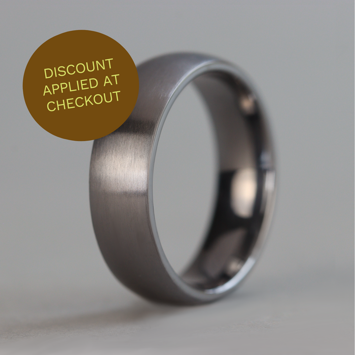 Tantalum Brushed Wedding Ring - The Millhouses