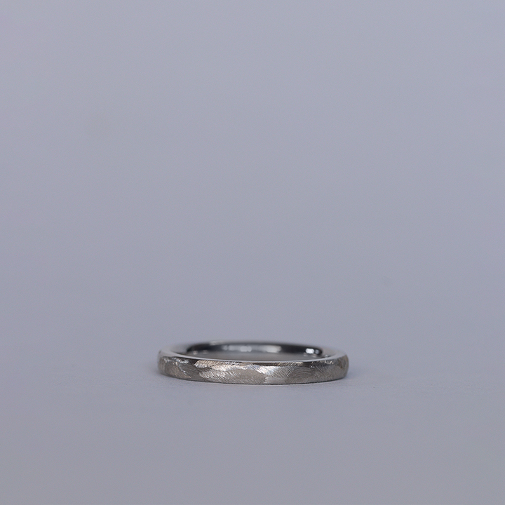 Slim Textured Effect Stainless Steel Wedding Ring - The Ecclesall Stainless Steel Rings