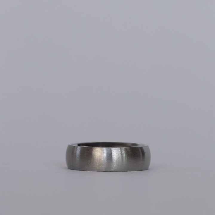Matt/Satin Finish Court Shaped Stainless Steel Wedding Band - The Millhouses Ring Stainless Steel Rings