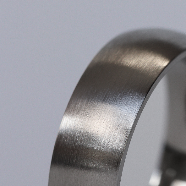 Matt/Satin Finish Court Shaped Stainless Steel Wedding Band - The Millhouses Ring Stainless Steel Rings