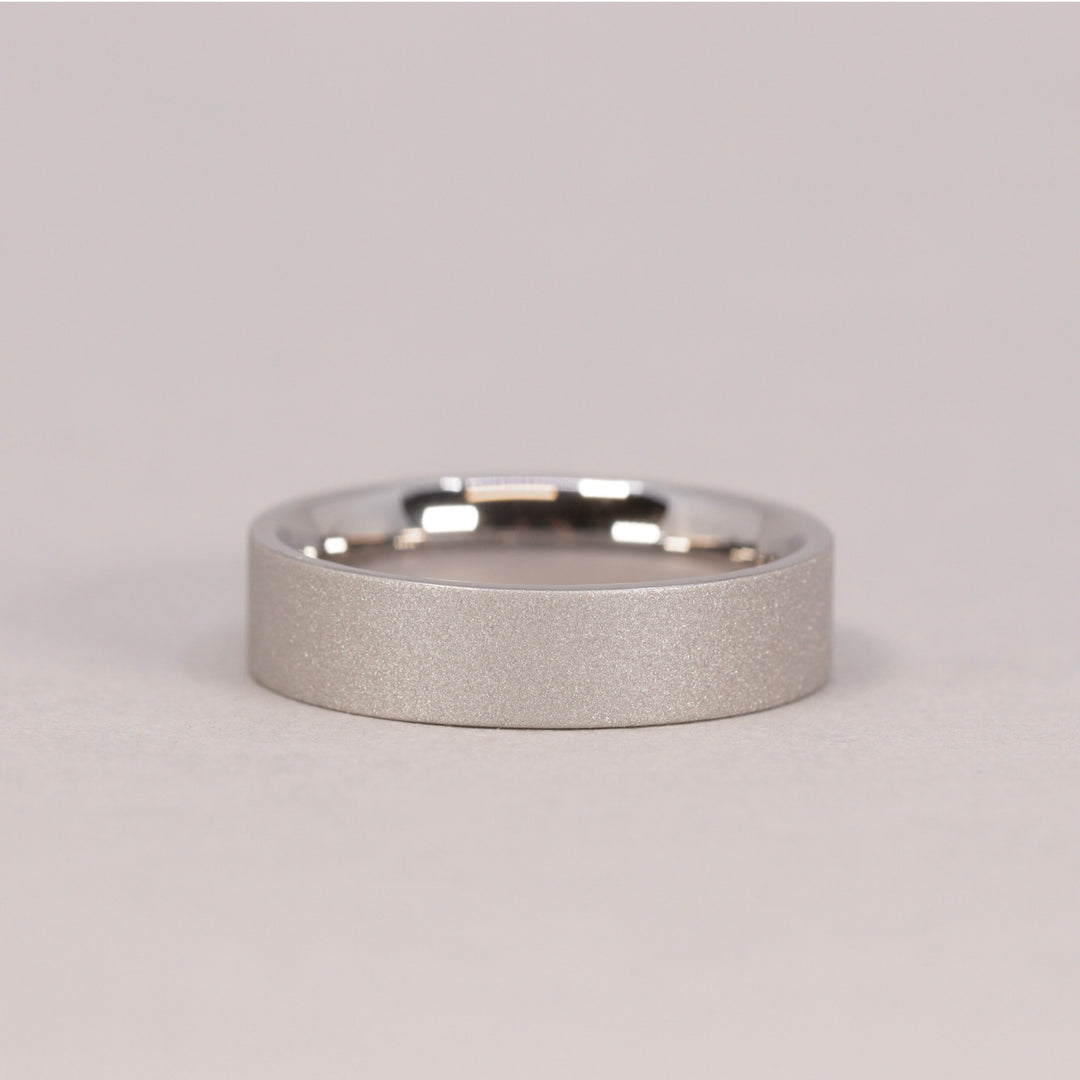 Stainless Steel Sandblasted Wedding Ring - The Chapeltown Stainless Steel Rings