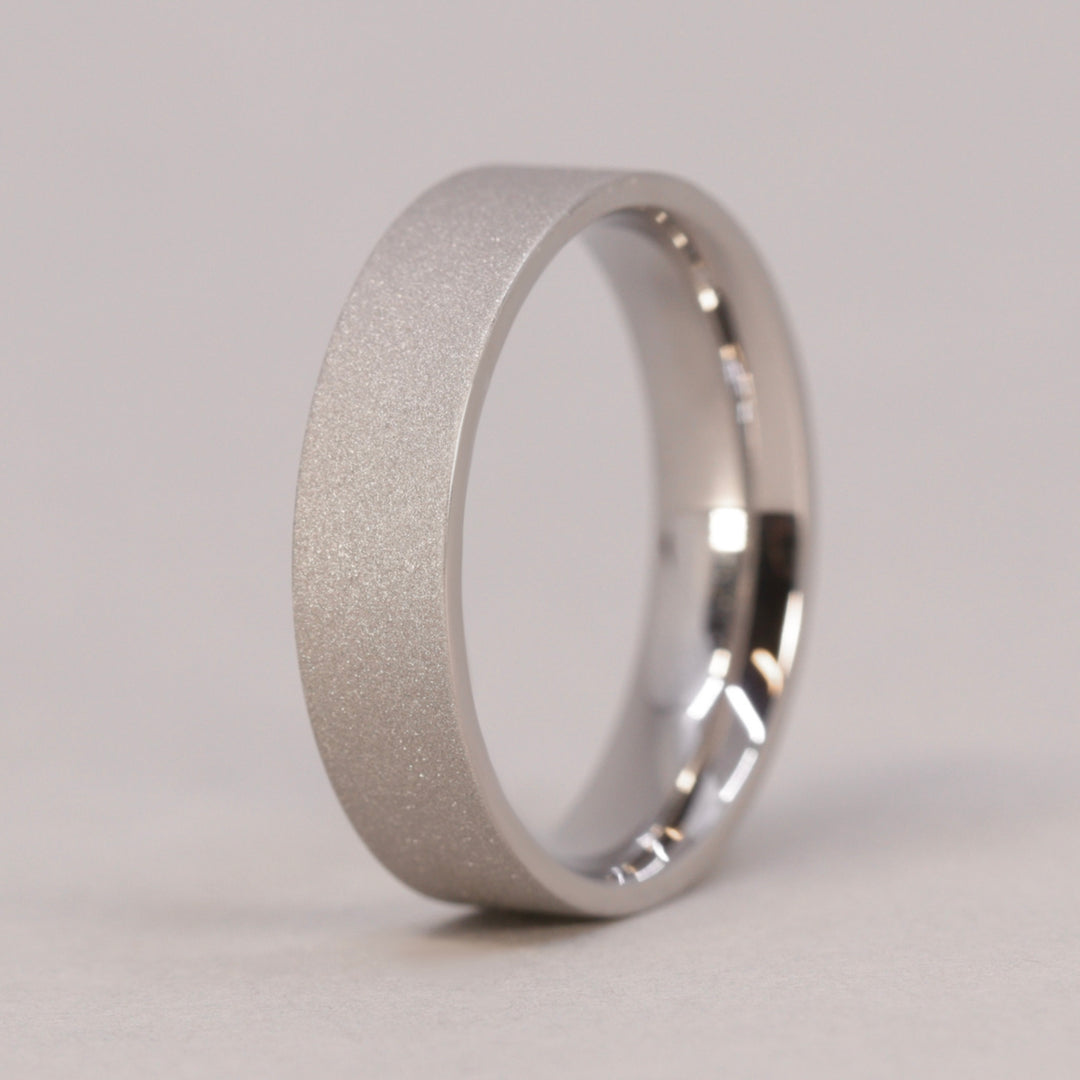 Stainless Steel Sandblasted Wedding Ring - The Chapeltown Stainless Steel Rings