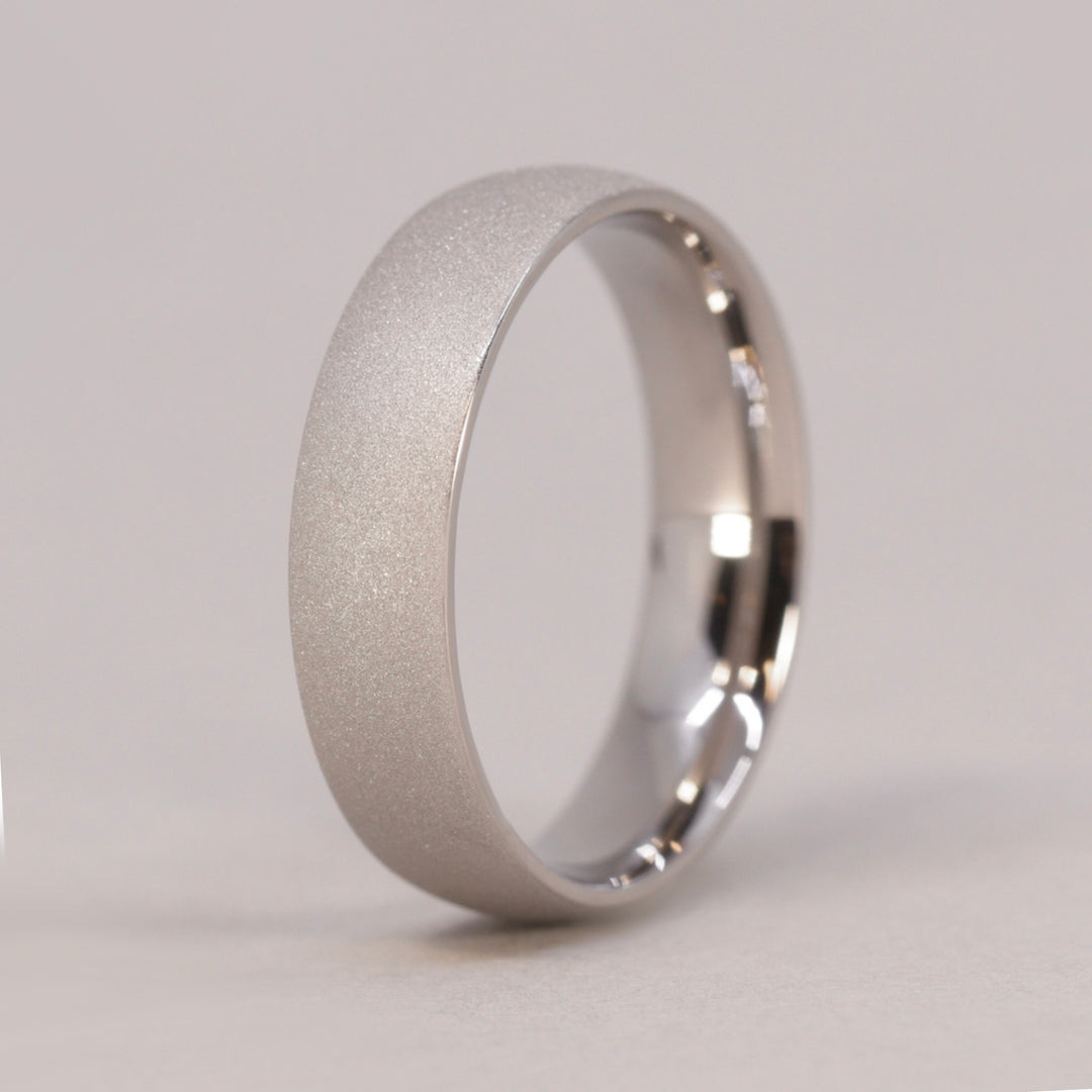 Stainless Steel Sandblasted Wedding Ring - The Ecclesfield Stainless Steel Rings