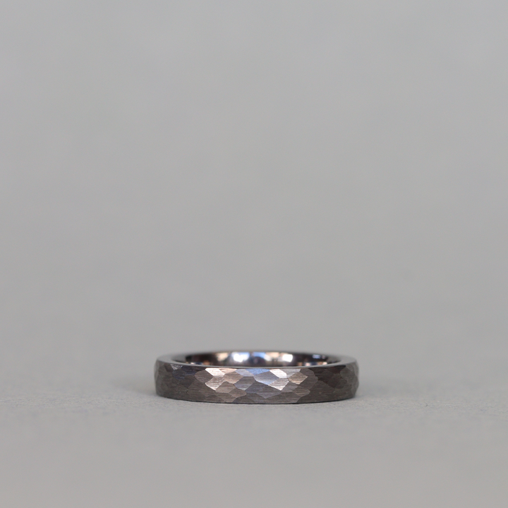 Hammered Effect 4.0mm Super Titanium Wedding Ring - Limited Edition - The Rivelin Valley Super Titanium Rings