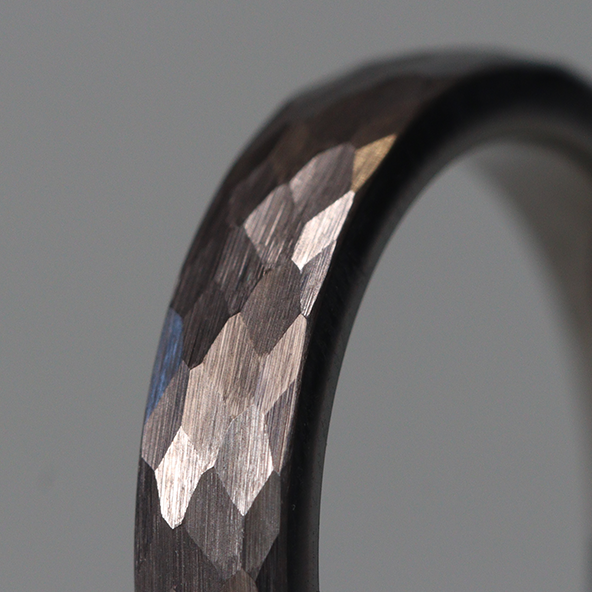 Hammered Effect 4.0mm Super Titanium Wedding Ring - Limited Edition - The Rivelin Valley Super Titanium Rings