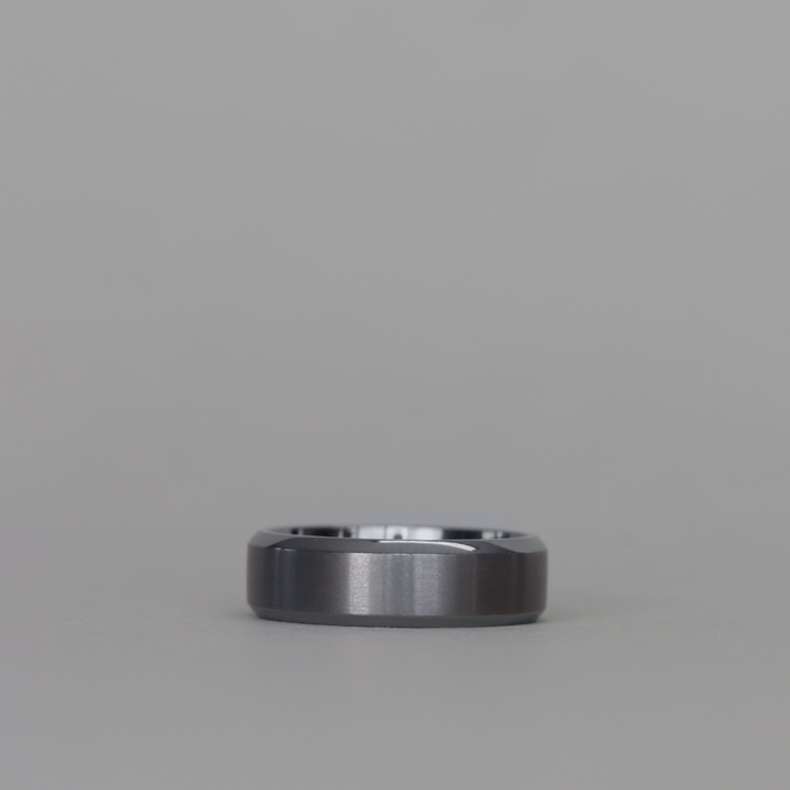 Bevelled Edge Tantalum Wedding Ring - The Crookes Valley Ring Tantalum Rings