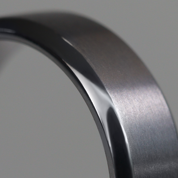 Bevelled Edge Tantalum Wedding Ring - The Crookes Valley Ring Tantalum Rings