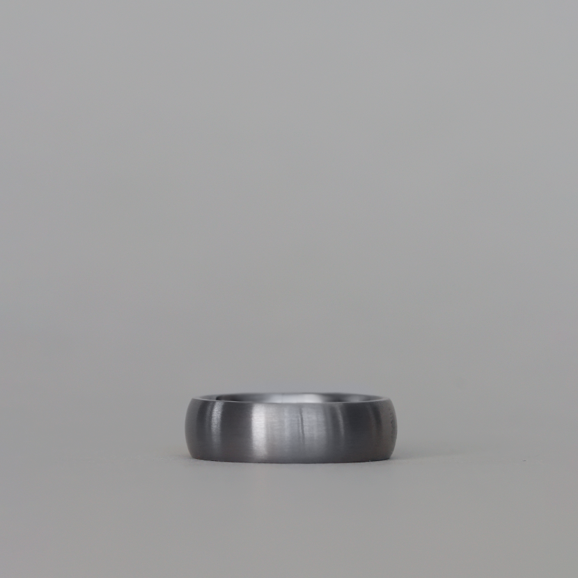 Matt/Satin Finish Court Shaped Tantalum Wedding Band - The Millhouses Ring Tantalum Rings