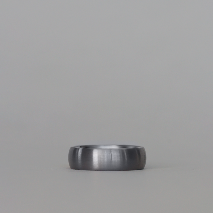 Matt/Satin Finish Court Shaped Tantalum Wedding Band - The Millhouses Ring Tantalum Rings