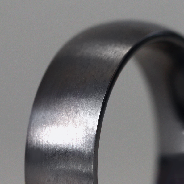 Matt/Satin Finish Court Shaped Tantalum Wedding Band - The Millhouses Ring Tantalum Rings
