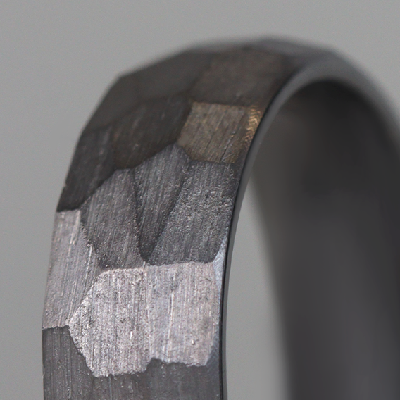Hammered Effect Tantalum Wedding Ring - The Rivelin Valley Tantalum Rings