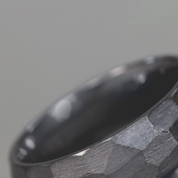 Hammered Effect Tantalum Wedding Ring - The Rivelin Valley Tantalum Rings