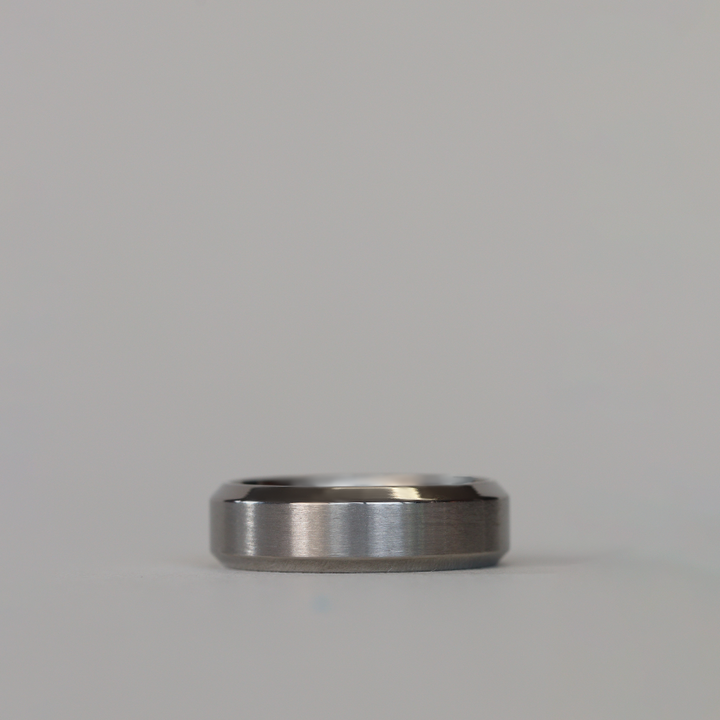 Bevelled Edge Titanium Wedding Ring - The Crookes Valley Ring Titanium Rings