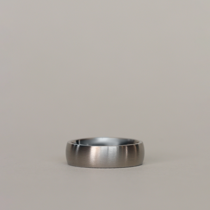 Matt/Satin Finish Court Shaped Titanium Wedding Band - The Millhouses Ring Titanium Rings