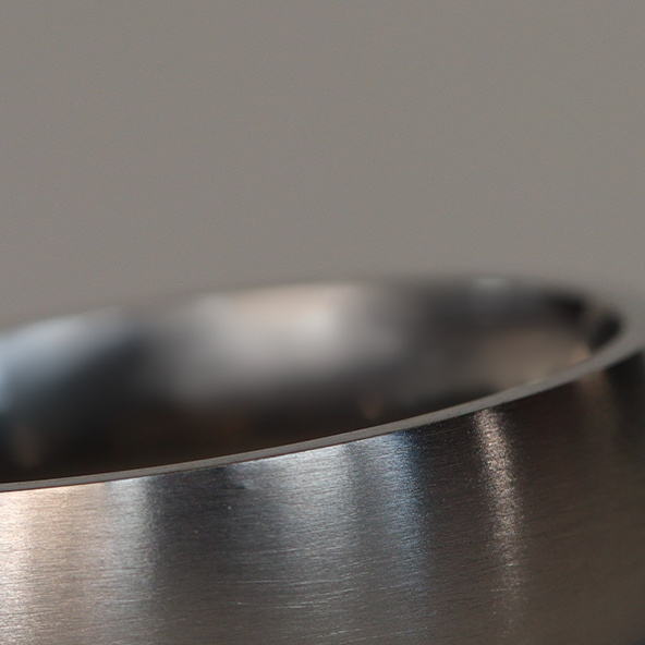 Matt/Satin Finish Court Shaped Titanium Wedding Band - The Millhouses Ring Titanium Rings