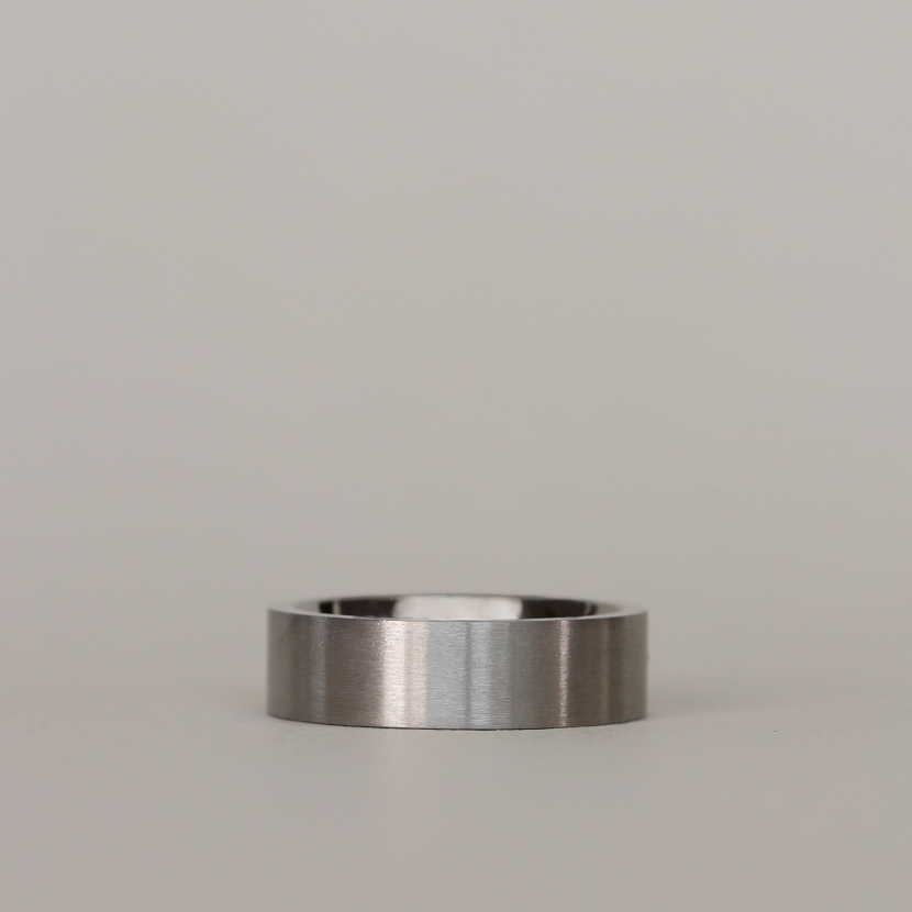 Flat Matt/Satin Titanium Wedding Ring - The Norfolk Ring Titanium Rings
