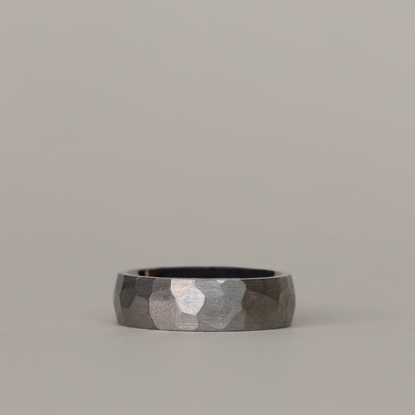 Hammered Effect Titanium Wedding Ring - The Rivelin Valley Titanium Rings
