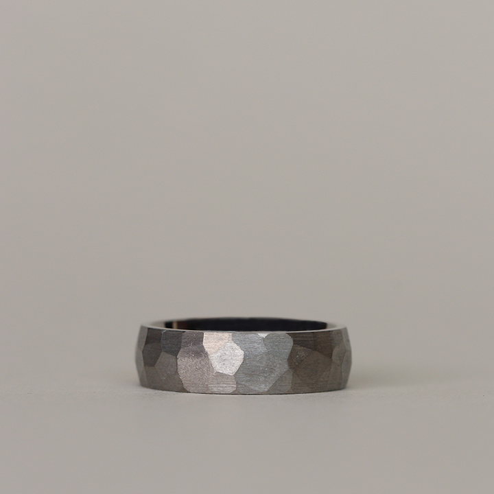 Hammered Effect Titanium Wedding Ring - The Rivelin Valley Titanium Rings