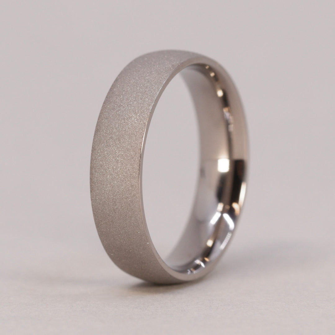 Titanium Sandblasted Wedding Ring - The Ecclesfield Titanium Rings