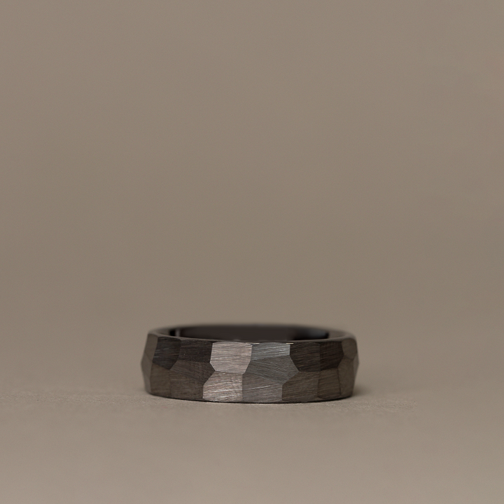 Hammered Effect Tungsten Wedding Ring - The Rivelin Valley Tungsten Rings