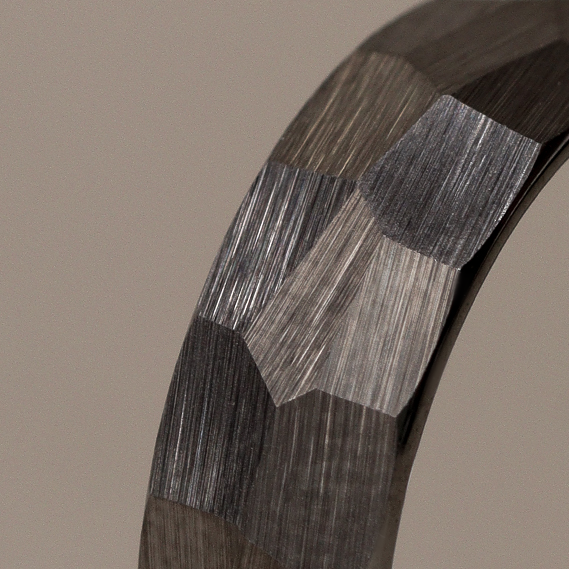 Hammered Effect Tungsten Wedding Ring - The Rivelin Valley Tungsten Rings