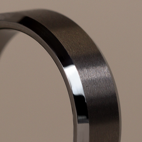 Bevelled Edge Tungsten Wedding Ring - The Crookes Valley Ring Tungsten Rings