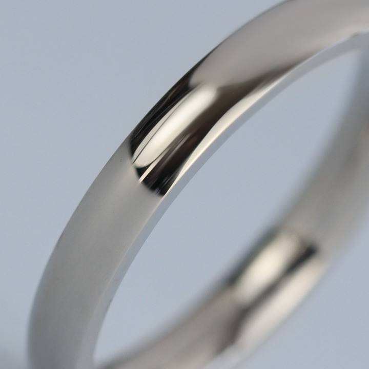 Matching Wedding Ring Set - Ruskin Green & Bingham - Polished Stainless Steel Court Fit Wedding Rings Wedding Ring Sets