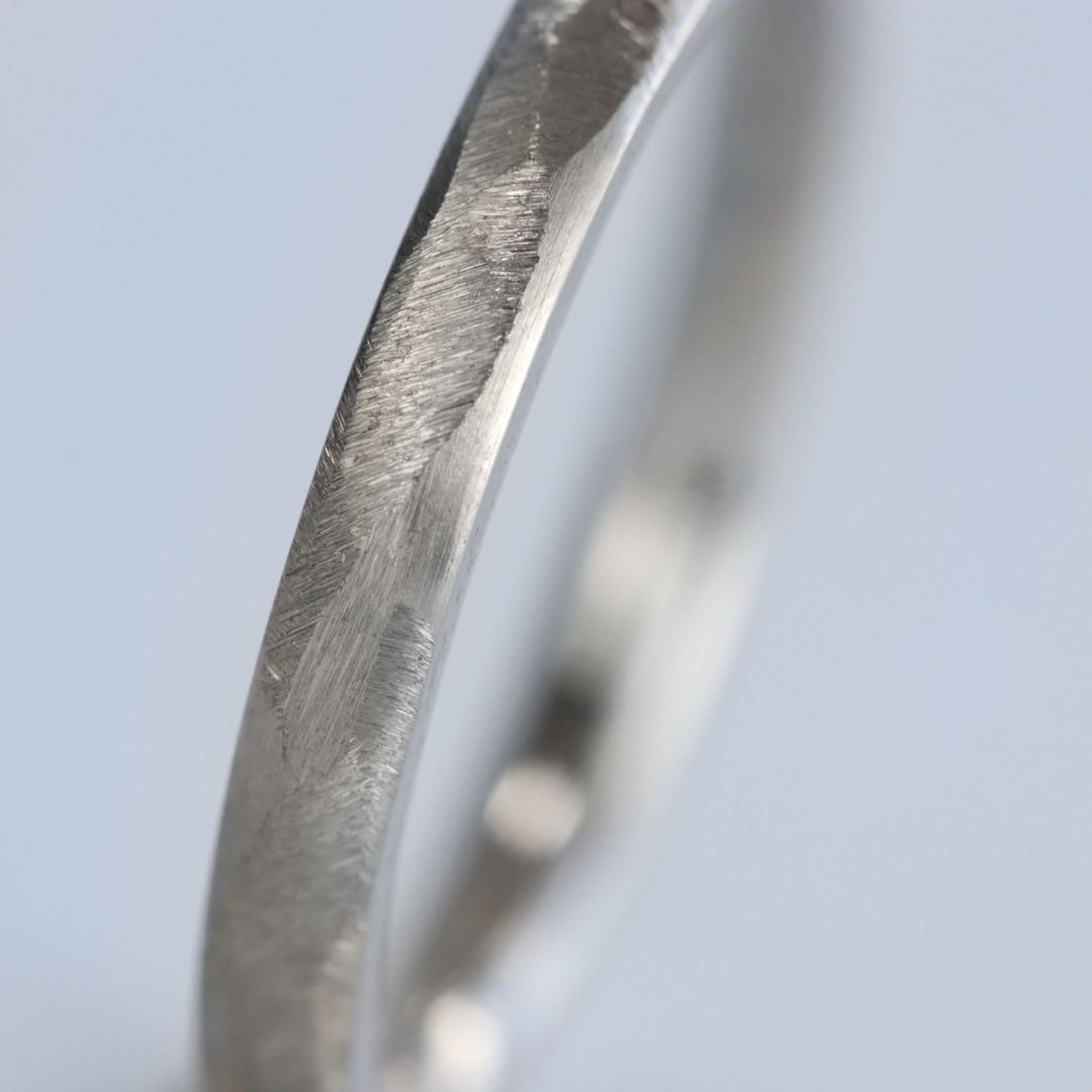 Slim Textured Effect Stainless Steel Wedding Ring - The Ecclesall Stainless Steel Rings