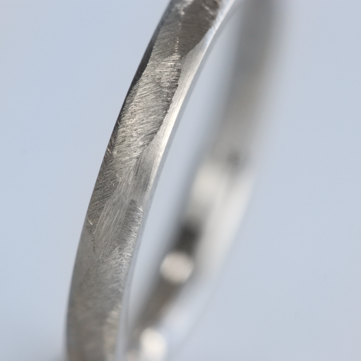 Slim Textured Effect Stainless Steel Wedding Ring - The Ecclesall Stainless Steel Rings