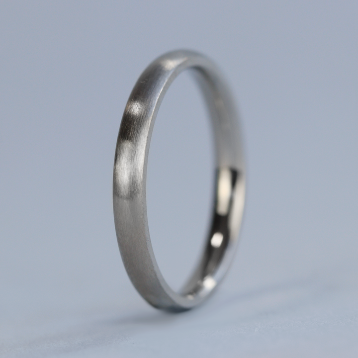 Matching Wedding Ring Set - Millhouses & Winter Gardens - Matt/Satin Stainless Steel Court Fit Wedding Rings Wedding Ring Sets