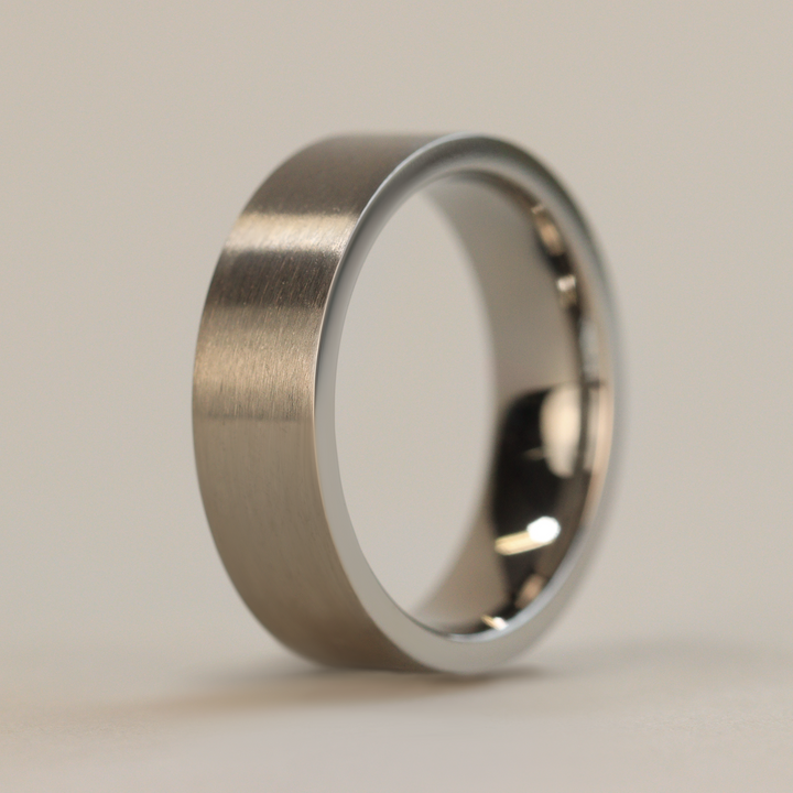 Flat Matt/Satin Titanium Wedding Ring - The Norfolk Ring Titanium Rings