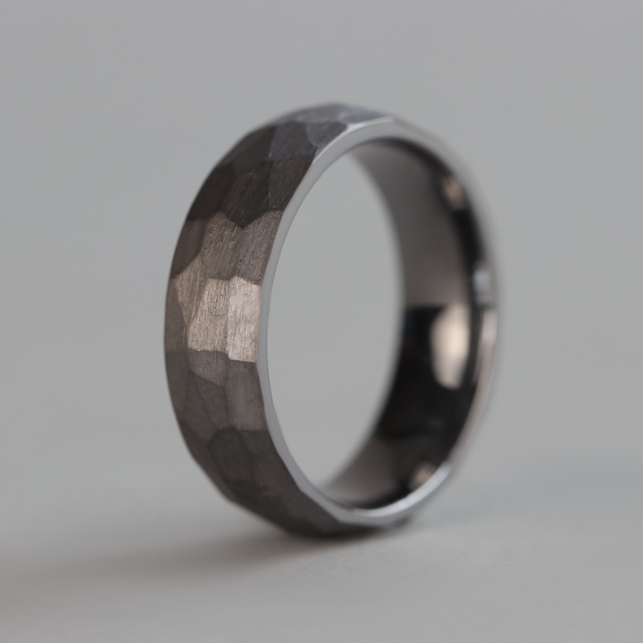 Hammered Effect Tantalum Wedding Ring - The Rivelin Valley Tantalum Rings