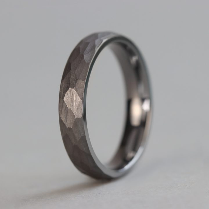 Hammered Effect Tantalum Wedding Ring - The Rivelin Valley Tantalum Rings
