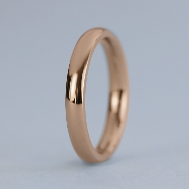 Slim Polished Precious Metal Wedding Ring - The Bingham - Made-to-Order Stainless Steel Rings
