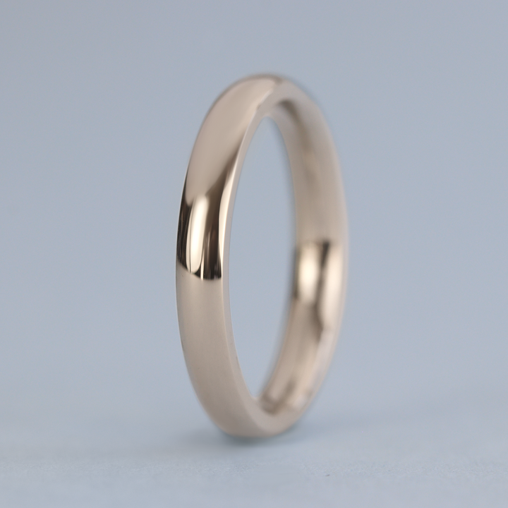 Slim Polished Precious Metal Wedding Ring - The Bingham - Made-to-Order Stainless Steel Rings
