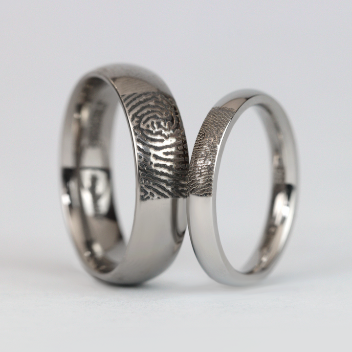 Personalised Fingerprint Ring - The Ruskin 2.0 Polished Stainless Steel Ring Stainless Steel Rings