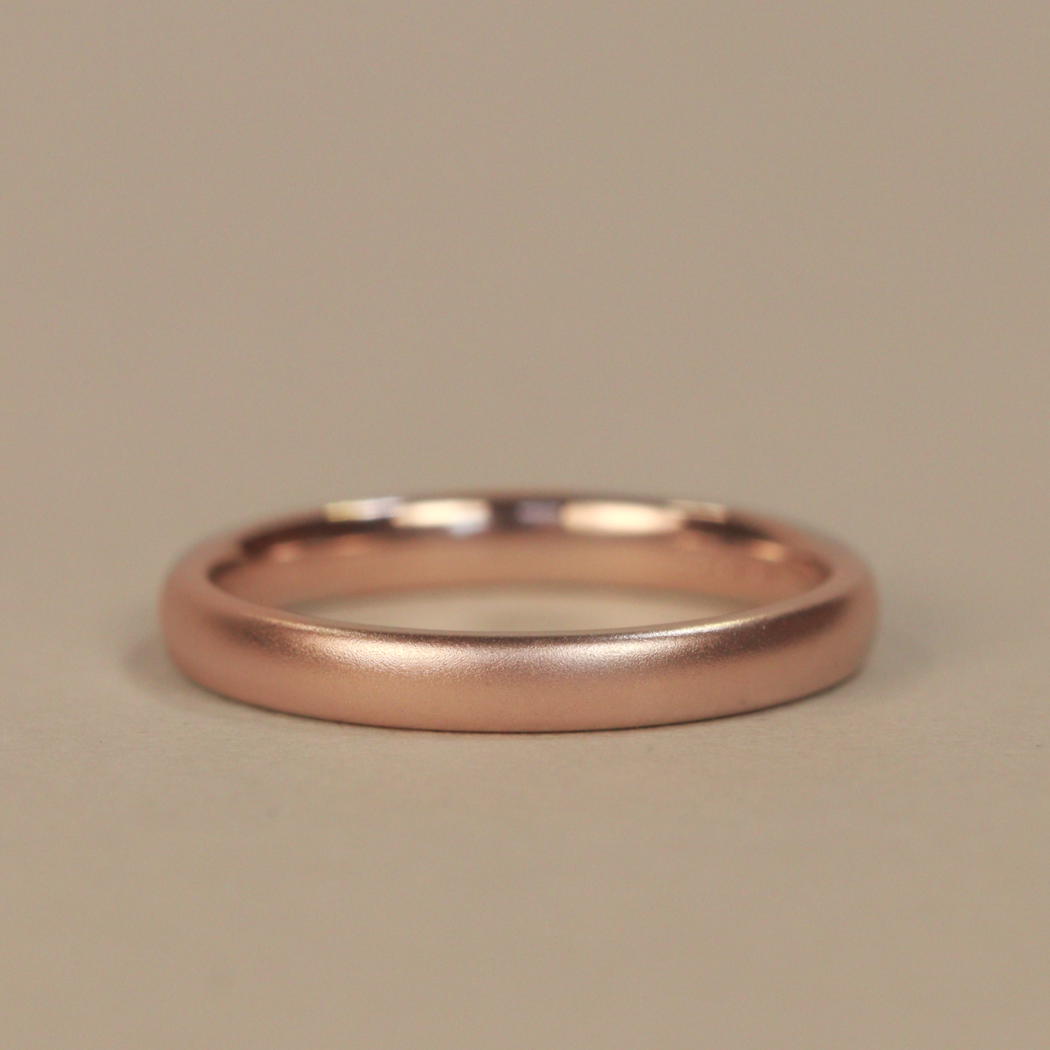 Slim Matt/Satin Precious Metal Wedding Ring - The Winter Gardens - Made-to-Order Precious Metal Rings