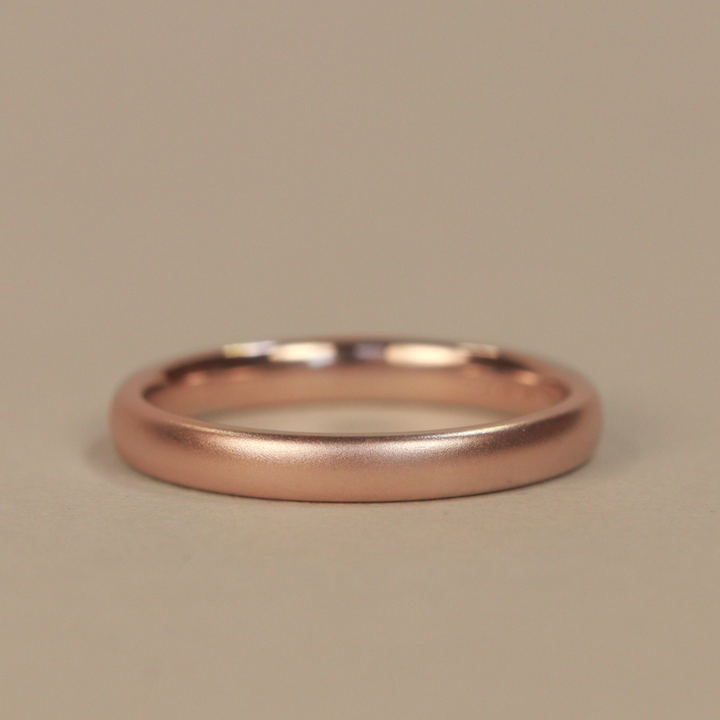 Slim Matt/Satin Precious Metal Wedding Ring - The Winter Gardens - Made-to-Order Precious Metal Rings