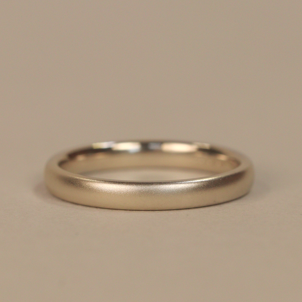 Slim Matt/Satin Precious Metal Wedding Ring - The Winter Gardens - Made-to-Order Precious Metal Rings