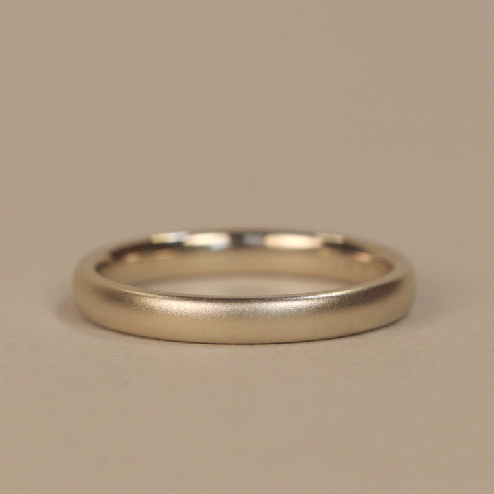 Slim Matt/Satin Precious Metal Wedding Ring - The Winter Gardens - Made-to-Order Precious Metal Rings