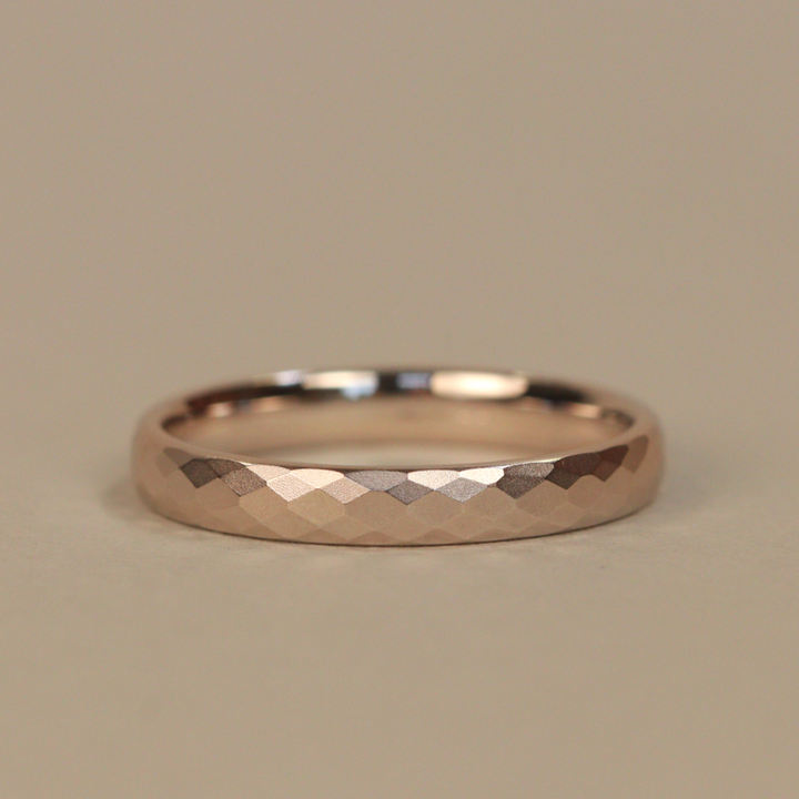 Slim Hammered Effect Precious Metal Wedding Ring - The Beauchief - Made-to-Order Stainless Steel Rings