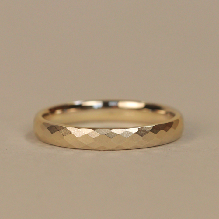 Slim Hammered Effect Precious Metal Wedding Ring - The Beauchief - Made-to-Order Stainless Steel Rings