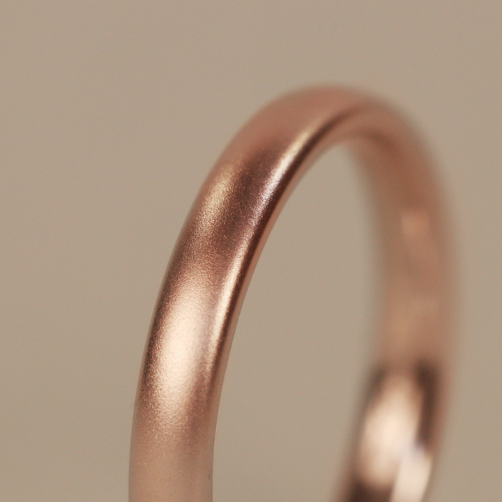 Slim Matt/Satin Precious Metal Wedding Ring - The Winter Gardens - Made-to-Order Precious Metal Rings