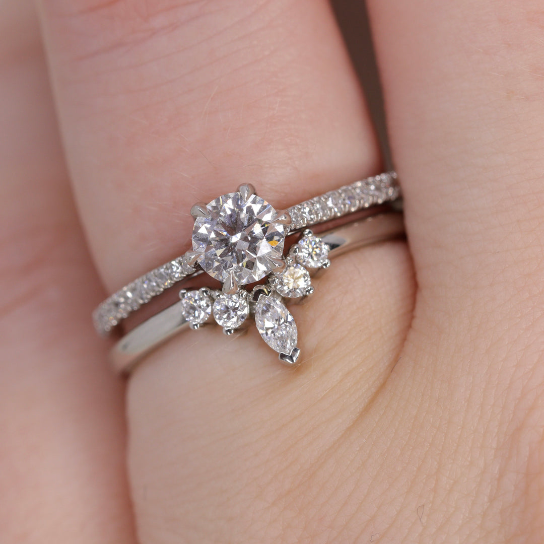 Winnie - Marquise Tiara Style Diamond Ring Petite - Made-To-Order Jessica Flinn Wedding Rings