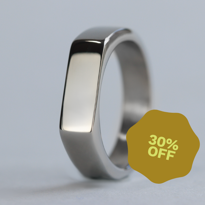 Stainless Steel Signet Ring - The Abbeydale