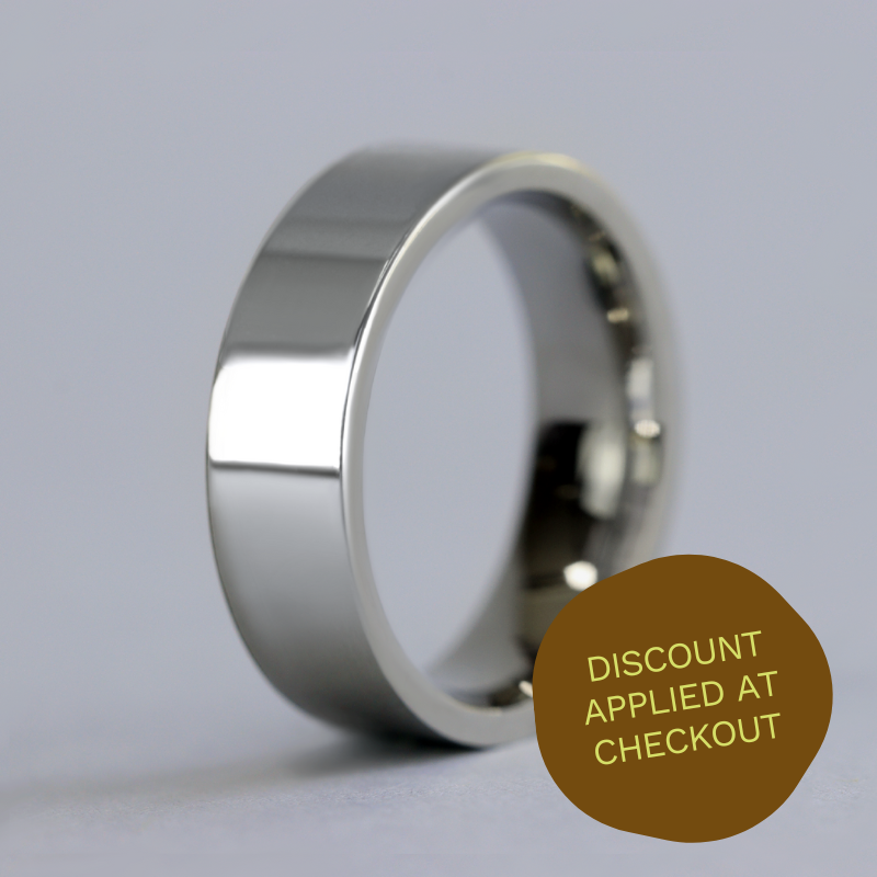 Stainless Steel Flat Polished Wedding Ring - The Hillsborough Stainless Steel Rings