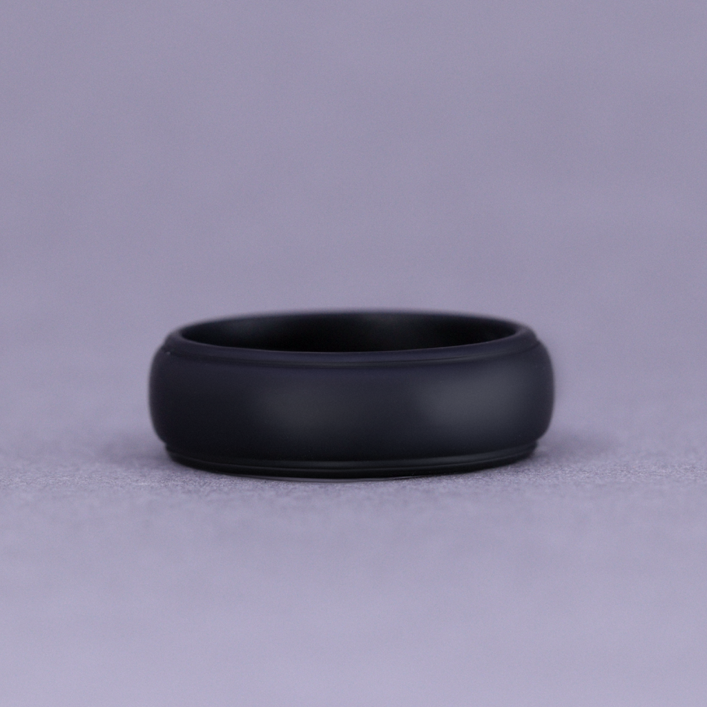 Silicone Black 8.0mm Ring Men's/Unisex - The Sidekick Silicone Rings