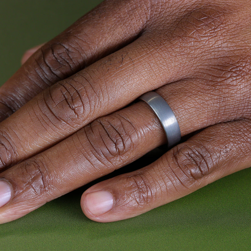 Tungsten Brushed Wedding Ring Flinn Steel – Flinn And Steel