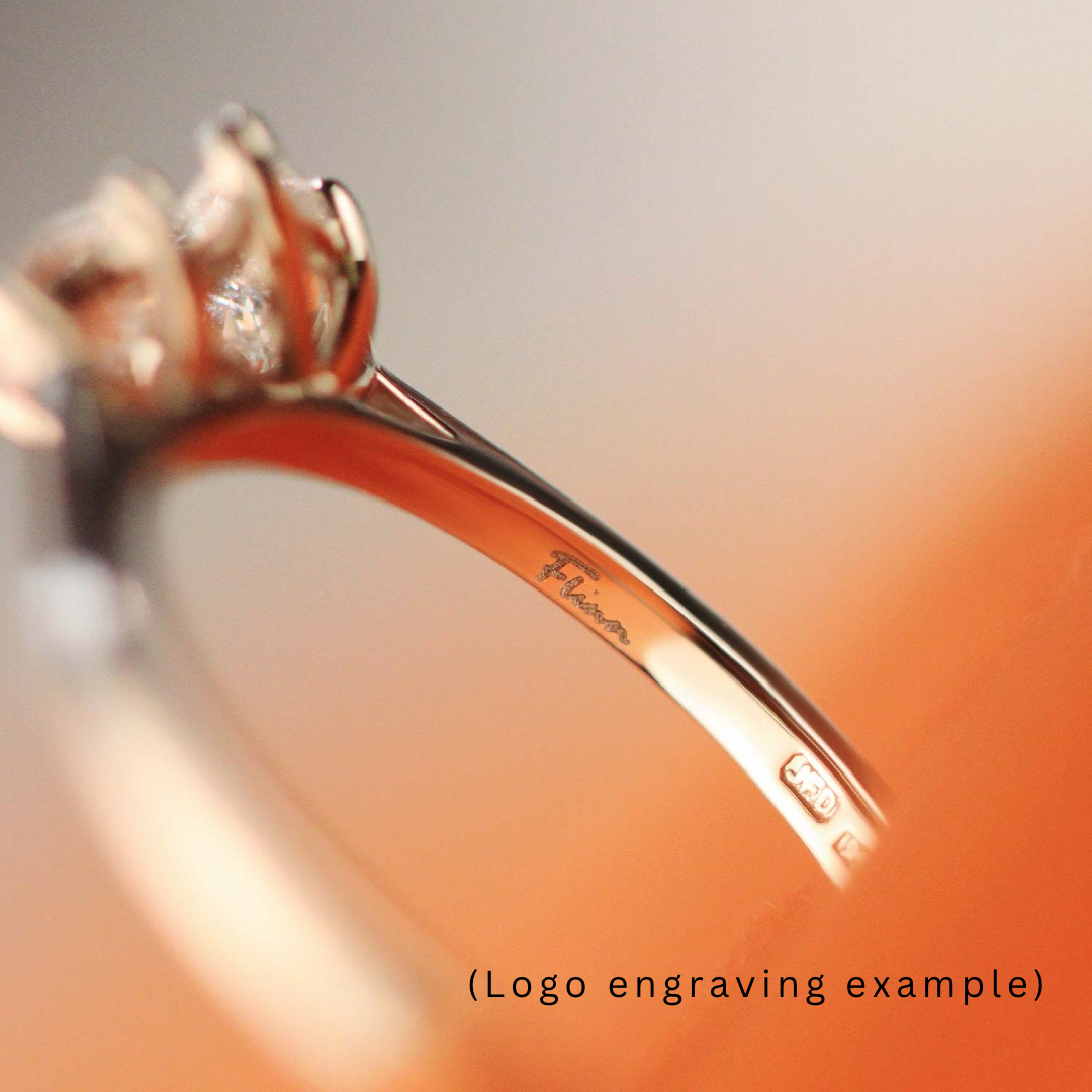 Emma - Pear And Round Diamond Tiara Wedding Ring - Made-to-Order Jessica Flinn Wedding Rings